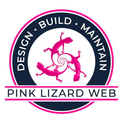 This is the Blue logo used for Pink Lizard Web, A Phoenix Web Design Company