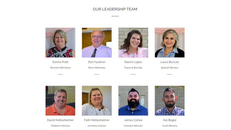 This is a picture of a church leadership team that showcases the Photography Services by Pink Lizard Web in Phoenix